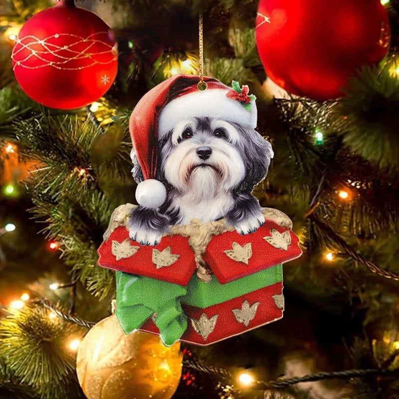 Cartoon Dog Christmas Ornaments