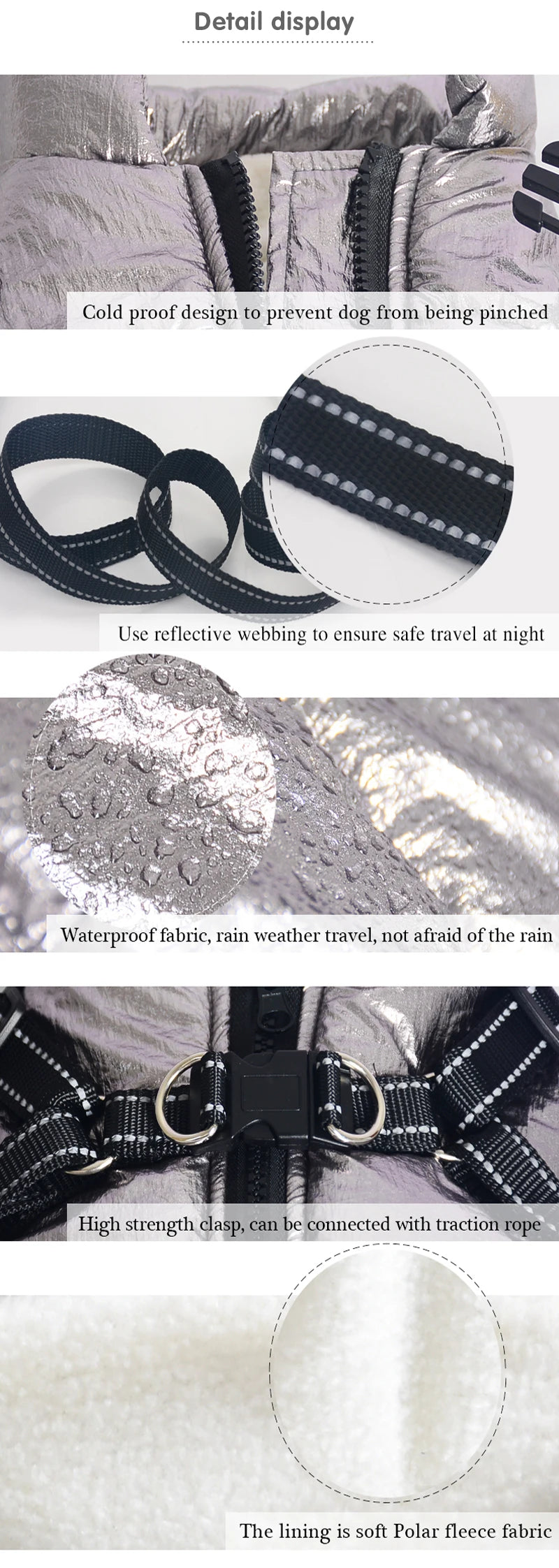 Winter Warm Doggy Jacket with Harness