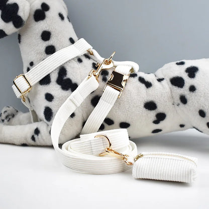 Dog Collar And Leash Set with BOW Poop Bags