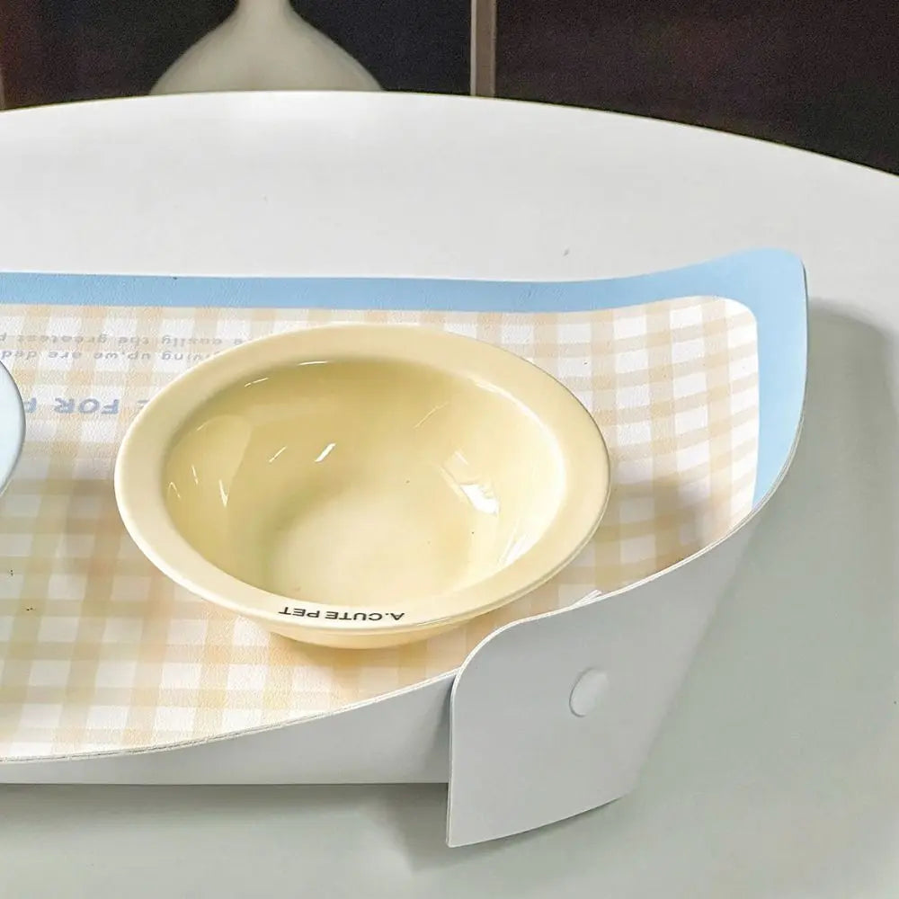 PU Leather Cat/Dog Anti Spill Mat