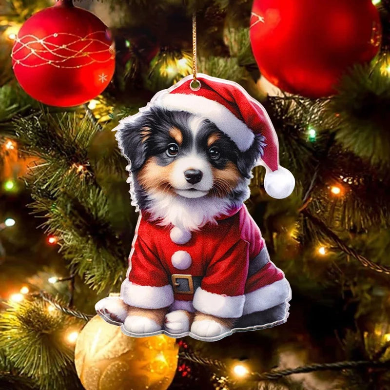 Cartoon Dog Christmas Ornaments