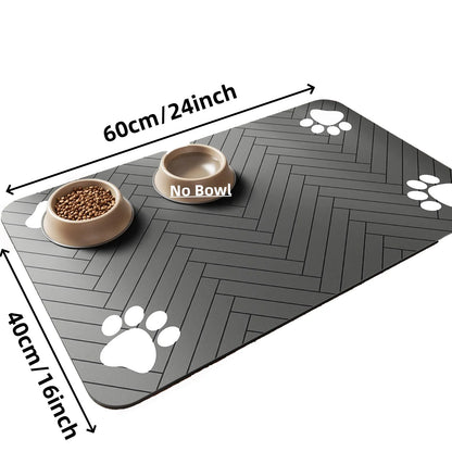 Dog/Cat Feeding Mat-Absorbent Pet Placemat
