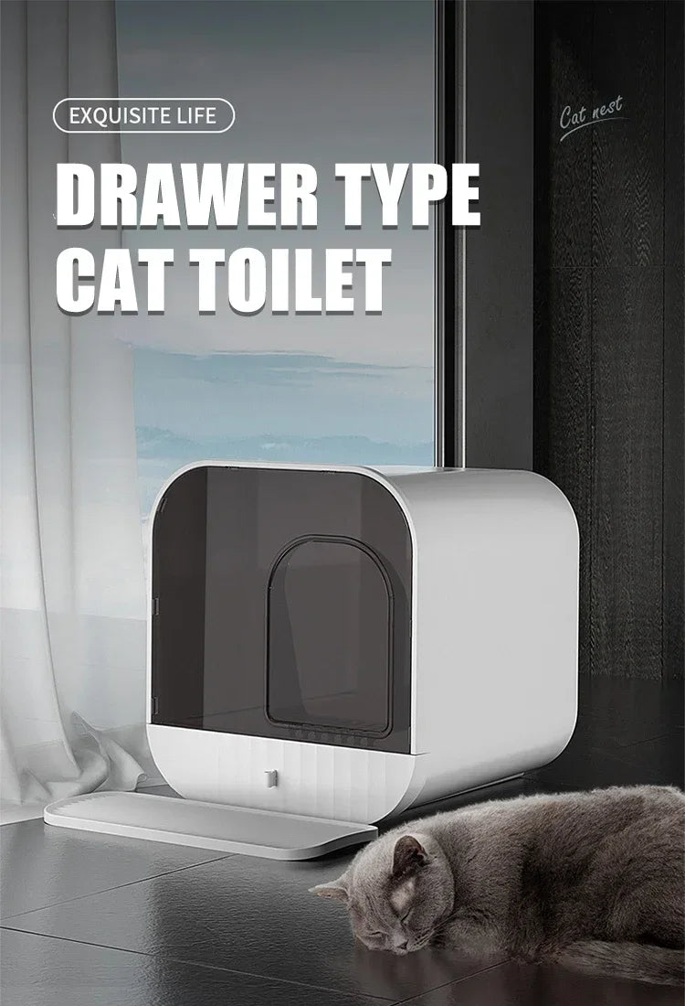 Cat Litter Box Fully Enclosed Splash-proof