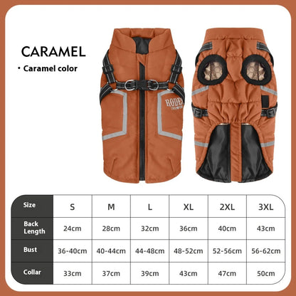 Premium All-Weather Dog Jacket with Harness