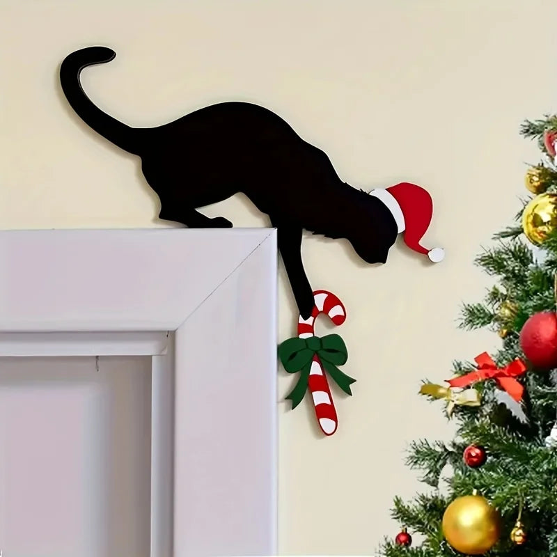 Cat Shaped Christmas Decor