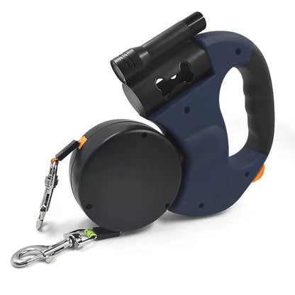 Double dog Retractable Leash Light
