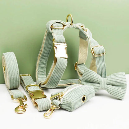 Dog Collar And Leash Set with BOW Poop Bags