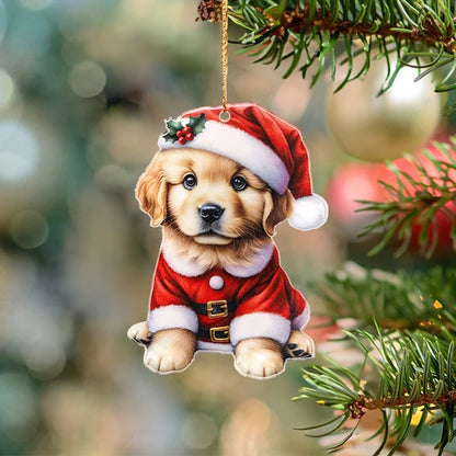 Cartoon Dog Christmas Ornaments