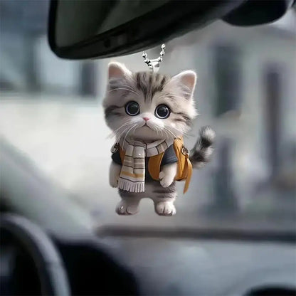 2D Car Hanging Cat Pendant