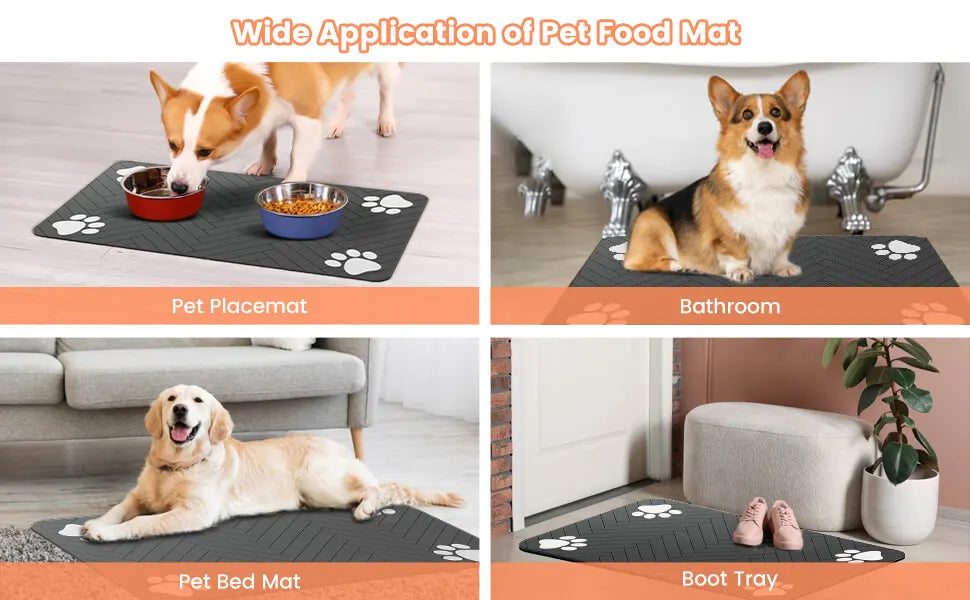 Dog/Cat Feeding Mat-Absorbent Pet Placemat