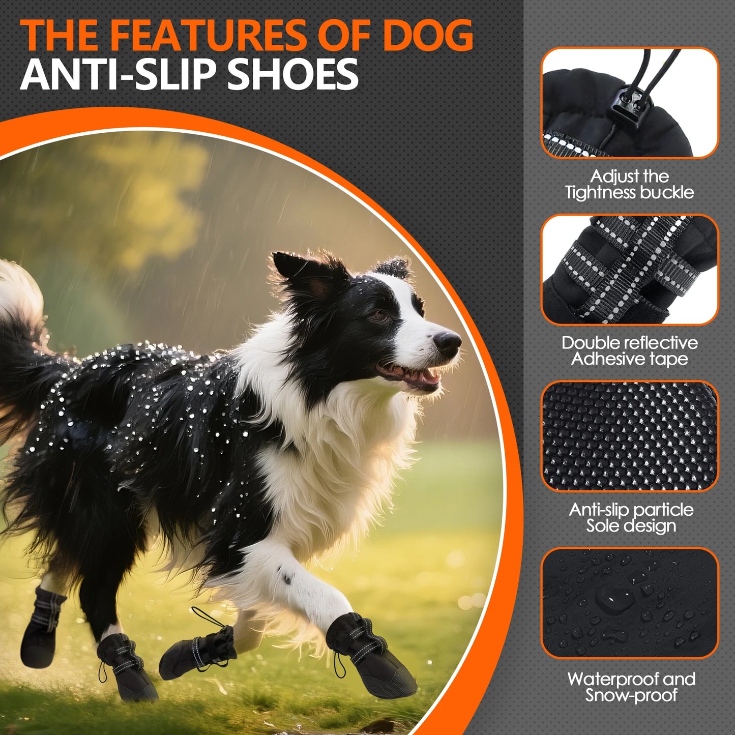 Waterproof Anti Slip Doggy Shoes