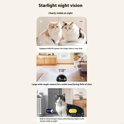 360 Degree Rotating Pet Camera with Two Way Talk Function