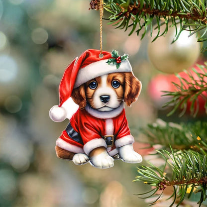 Cartoon Dog Christmas Ornaments