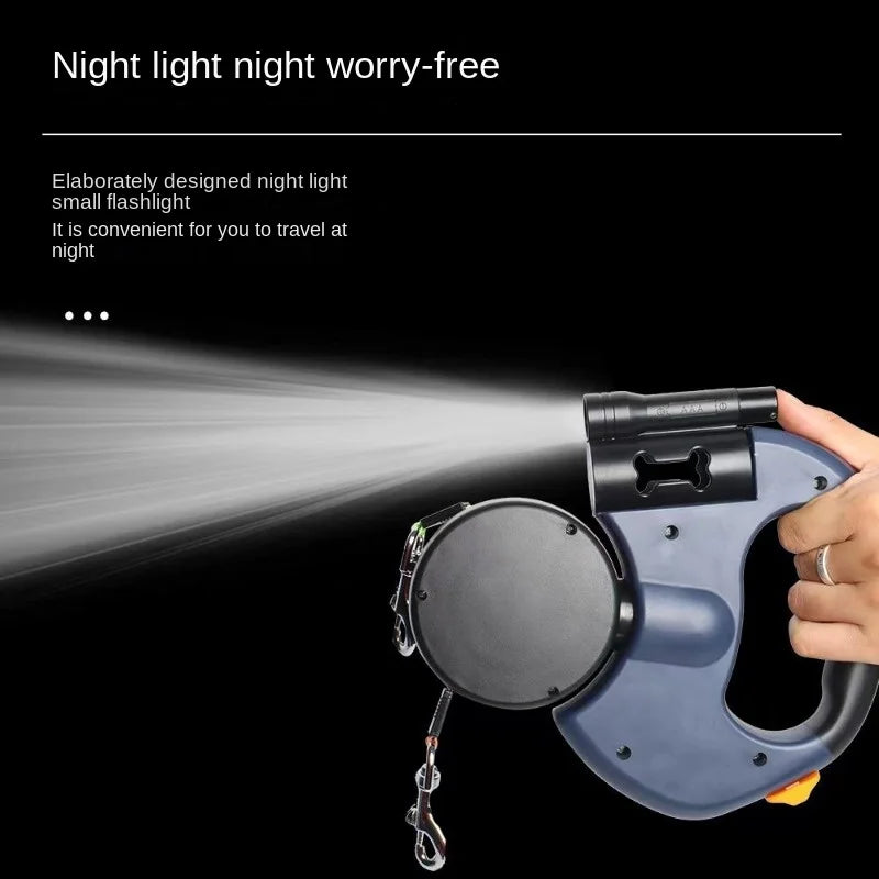Double dog Retractable Leash Light