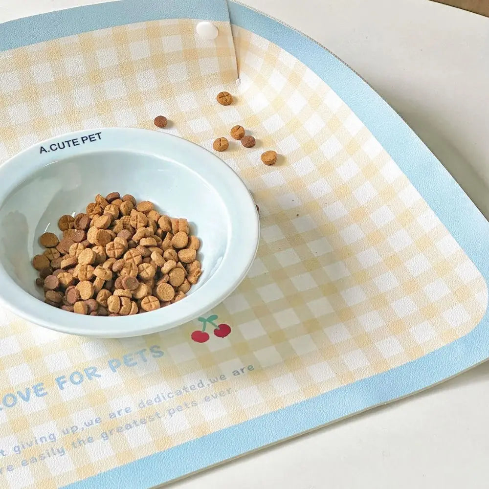 PU Leather Cat/Dog Anti Spill Mat