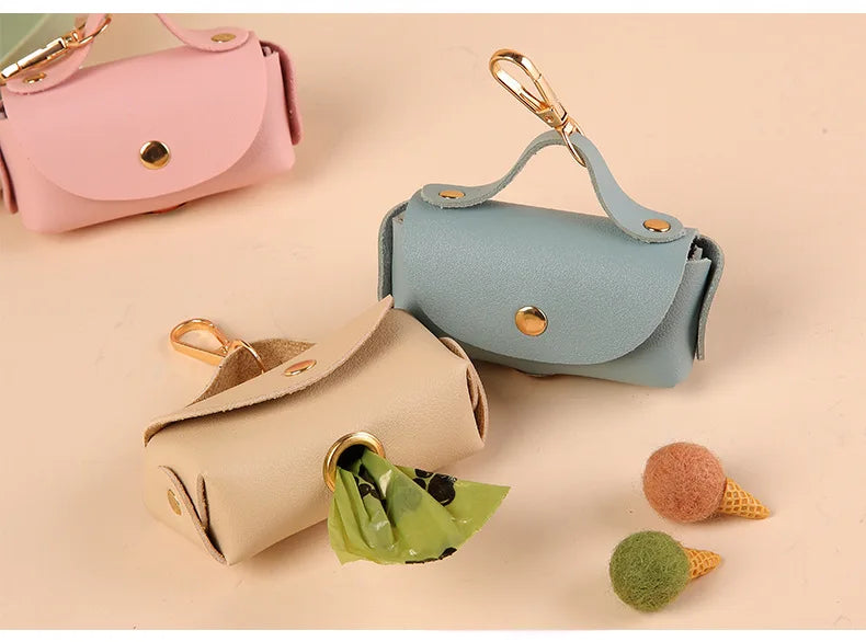 Portable pet poop bag dispenser