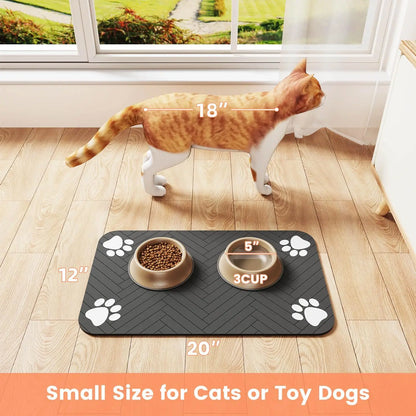 Dog/Cat Feeding Mat-Absorbent Pet Placemat