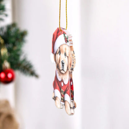 Cartoon Dog Christmas Ornaments