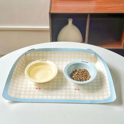 PU Leather Cat/Dog Anti Spill Mat