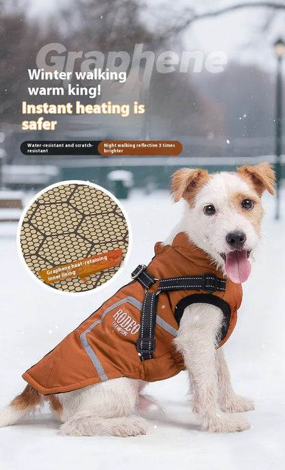 Premium All-Weather Dog Jacket with Harness