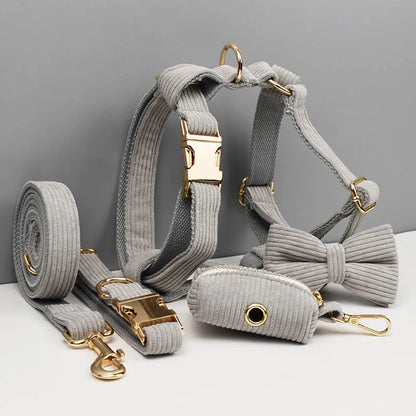 Dog Collar And Leash Set with BOW Poop Bags