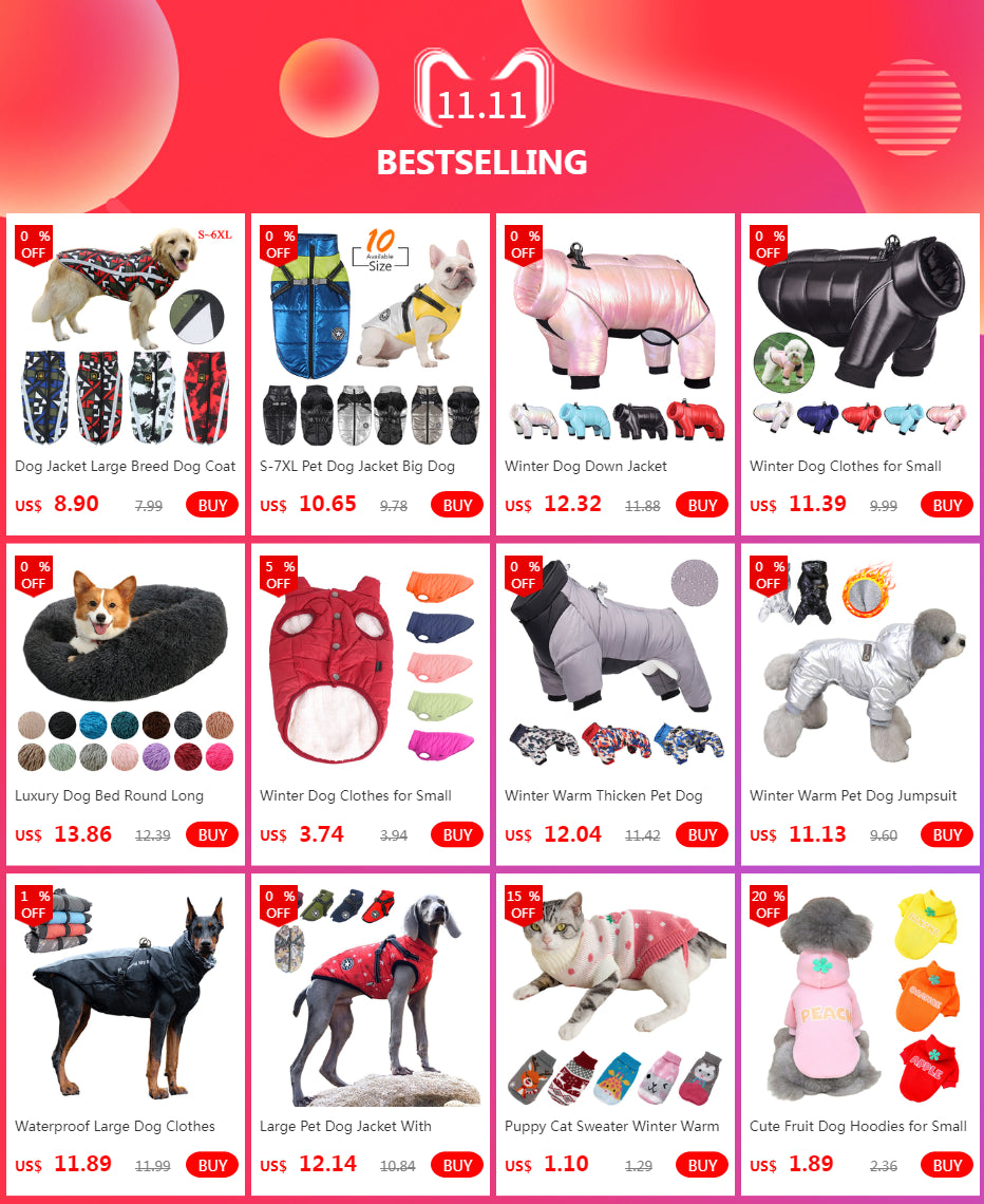 Winter Warm Doggy Jacket with Harness