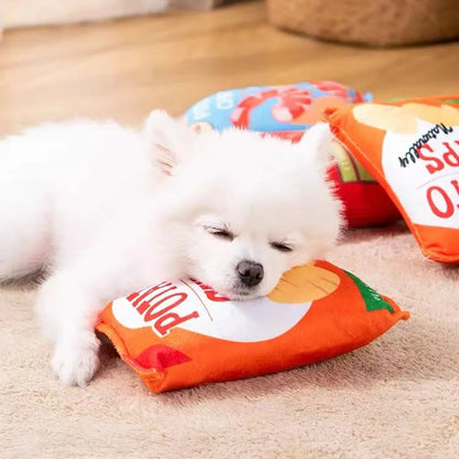 Pup Plush Filled Pets Squeaky Chew Toy