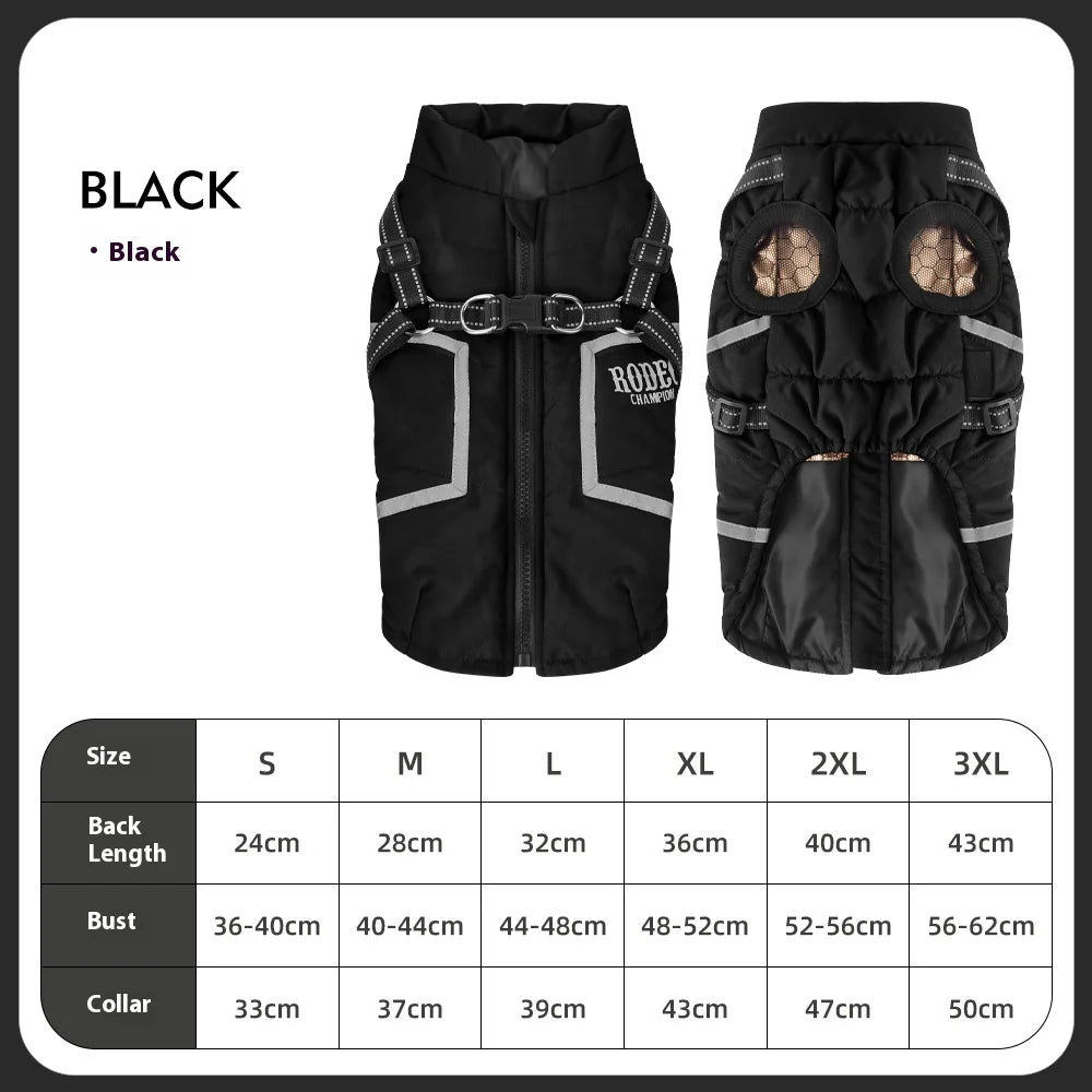 Premium All-Weather Dog Jacket with Harness