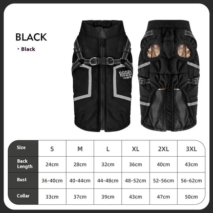 Premium All-Weather Dog Jacket with Harness