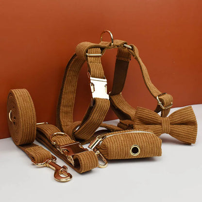 Dog Collar And Leash Set with BOW Poop Bags