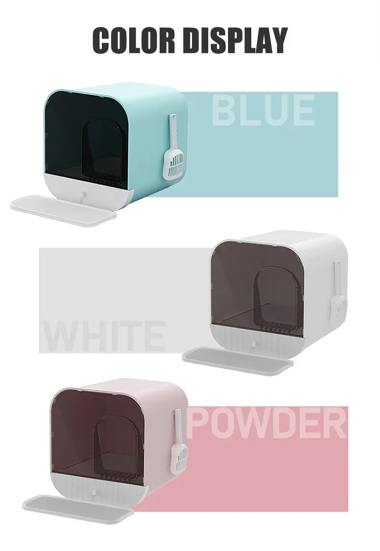 Cat Litter Box Fully Enclosed Splash-proof