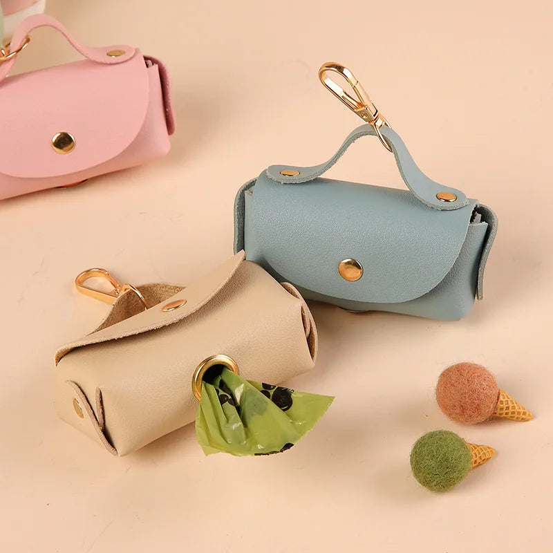 Portable pet poop bag dispenser