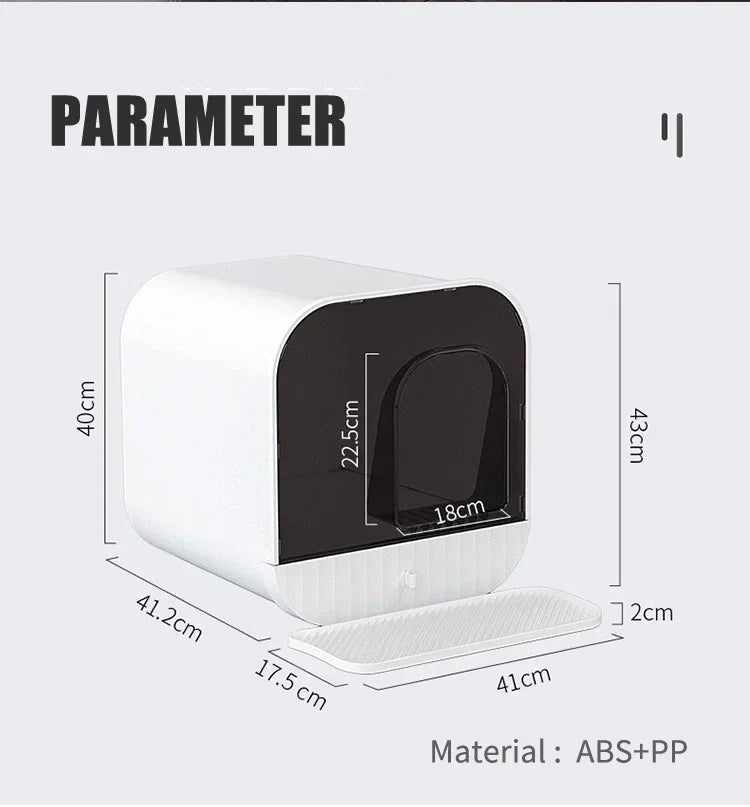 Cat Litter Box Fully Enclosed Splash-proof