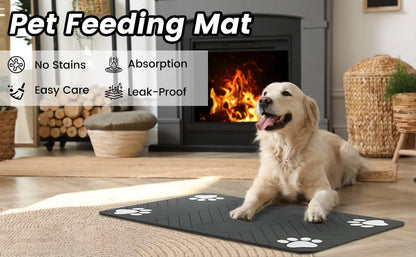 Dog/Cat Feeding Mat-Absorbent Pet Placemat