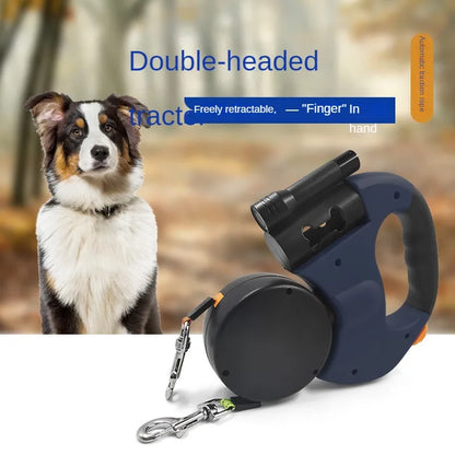 Double dog Retractable Leash Light