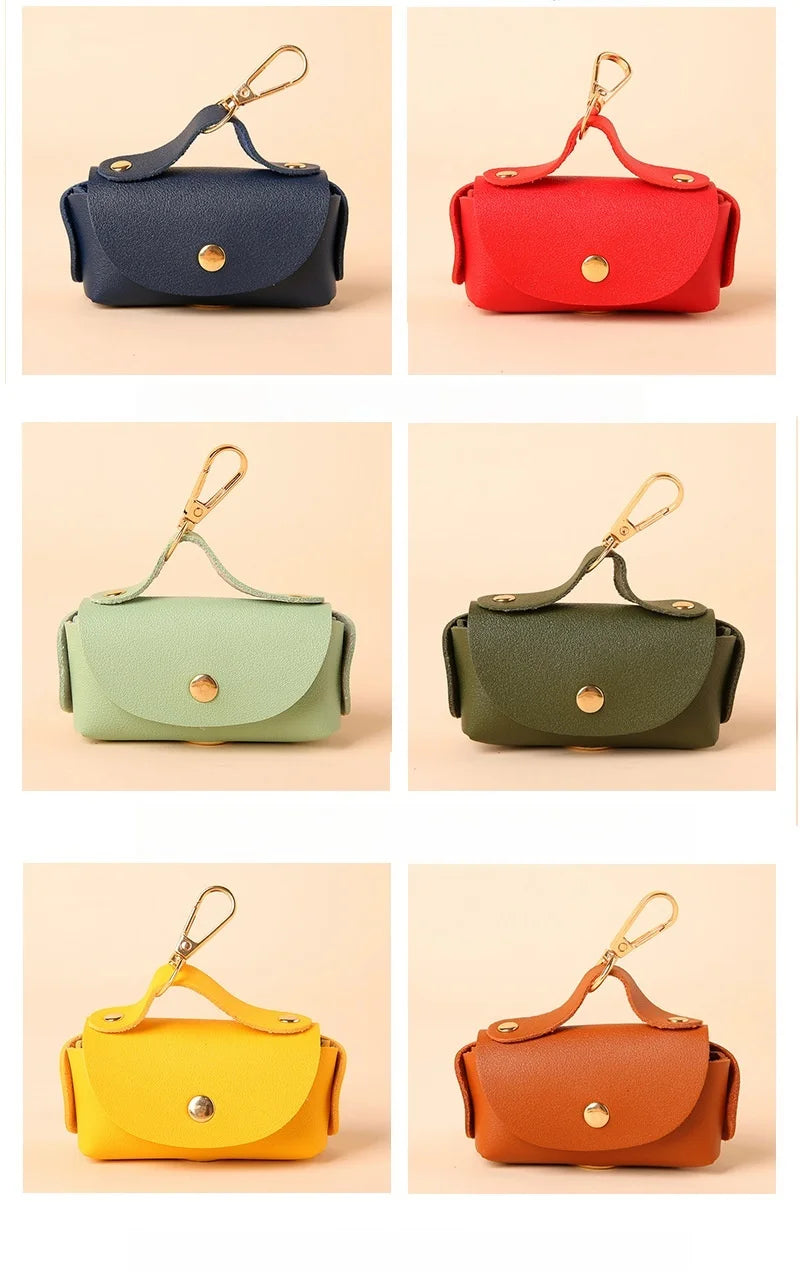 Portable pet poop bag dispenser