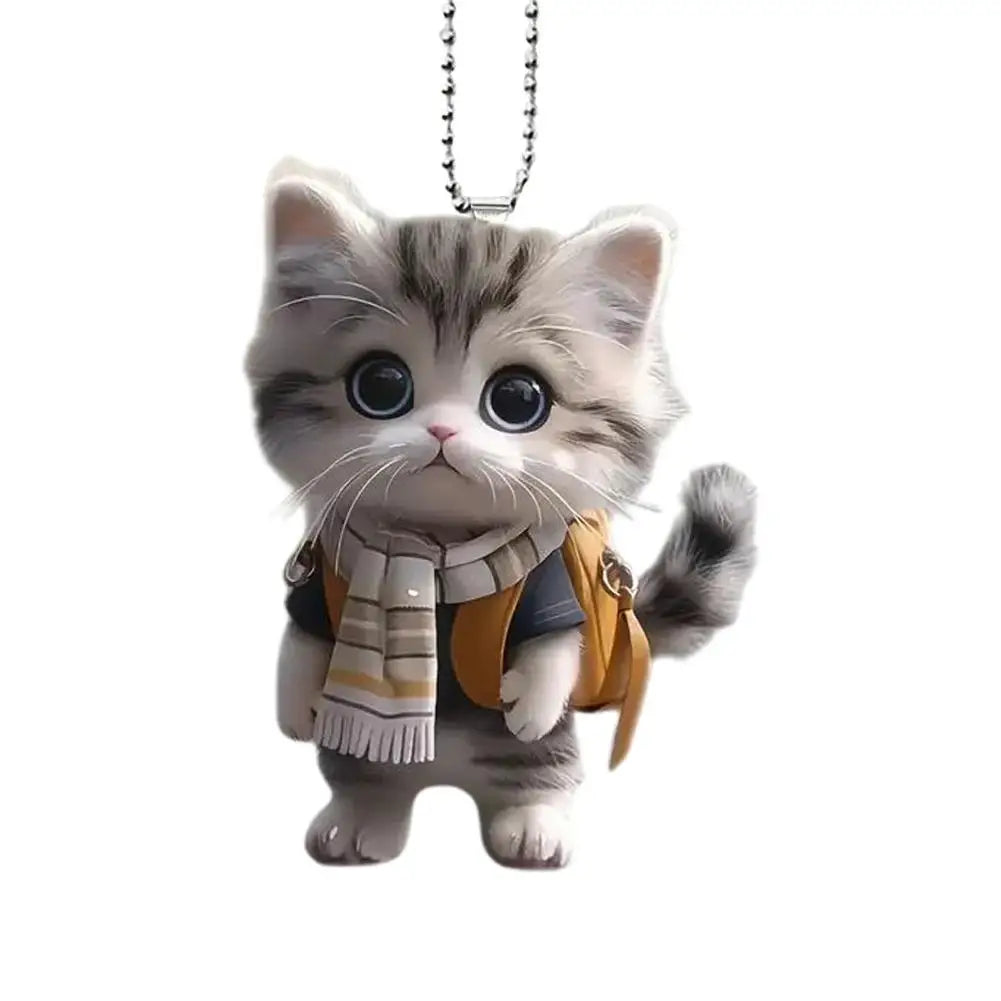 2D Car Hanging Cat Pendant