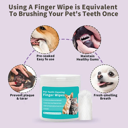 Cat/Dog Disposable finger toothbrush
