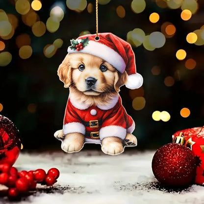 Cartoon Dog Christmas Ornaments