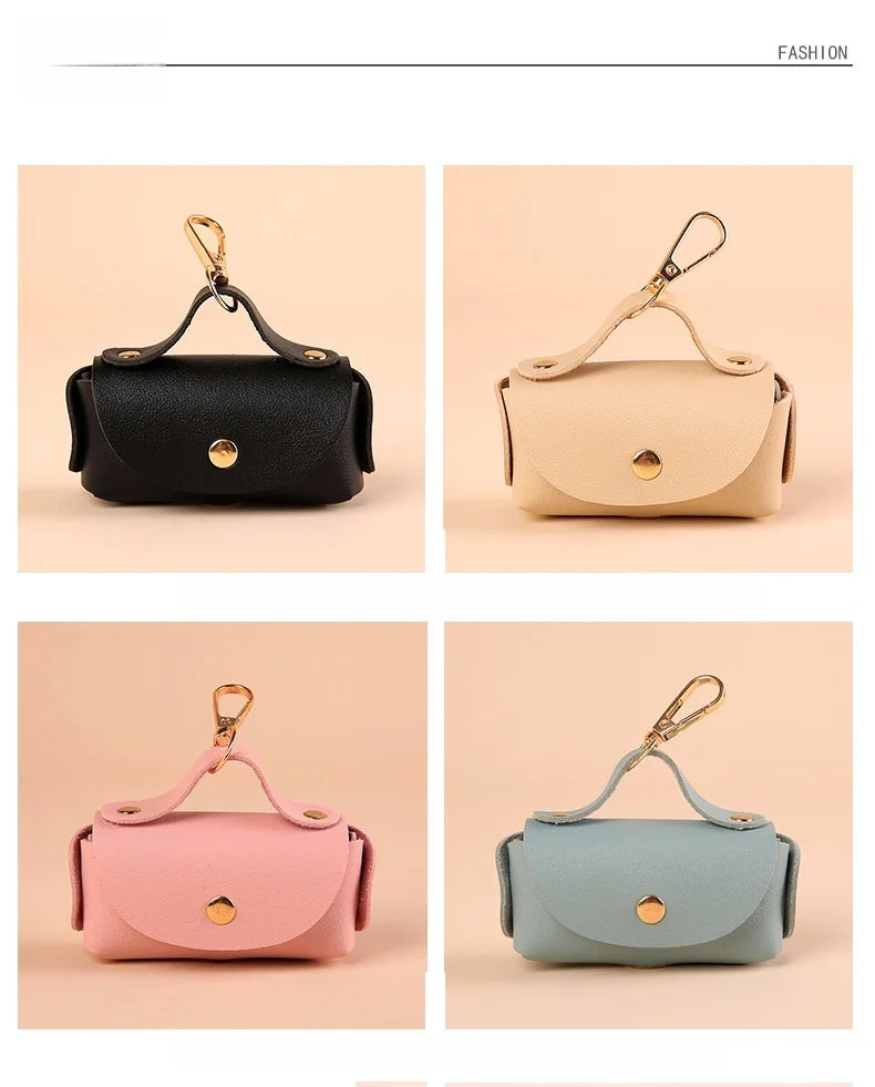 Portable pet poop bag dispenser