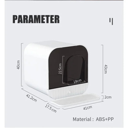 Cat Litter Box Fully Enclosed Splash-proof