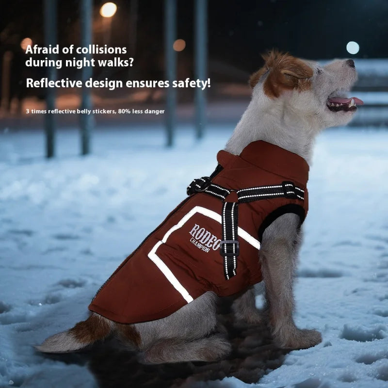 Premium All-Weather Dog Jacket with Harness