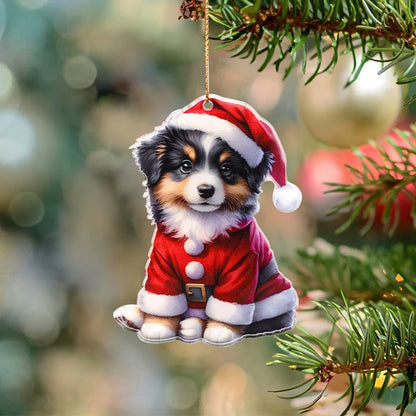 Cartoon Dog Christmas Ornaments