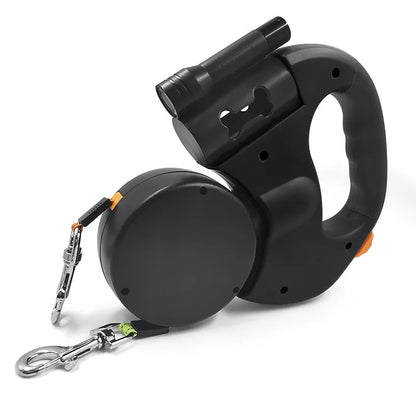 Double dog Retractable Leash Light