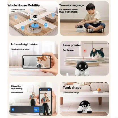 360 Degree Rotating Pet Camera with Two Way Talk Function