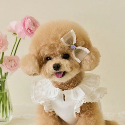 Cute Rose Doggy Dress Breathable Thin Design