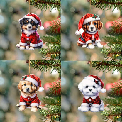 Cartoon Dog Christmas Ornaments