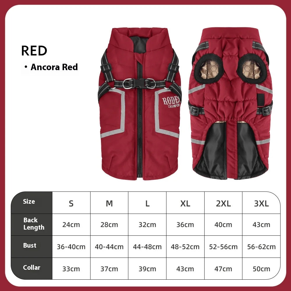 Premium All-Weather Dog Jacket with Harness