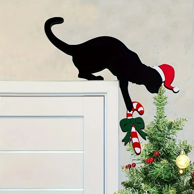 Cat Shaped Christmas Decor