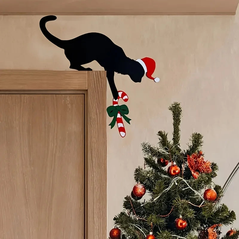 Cat Shaped Christmas Decor